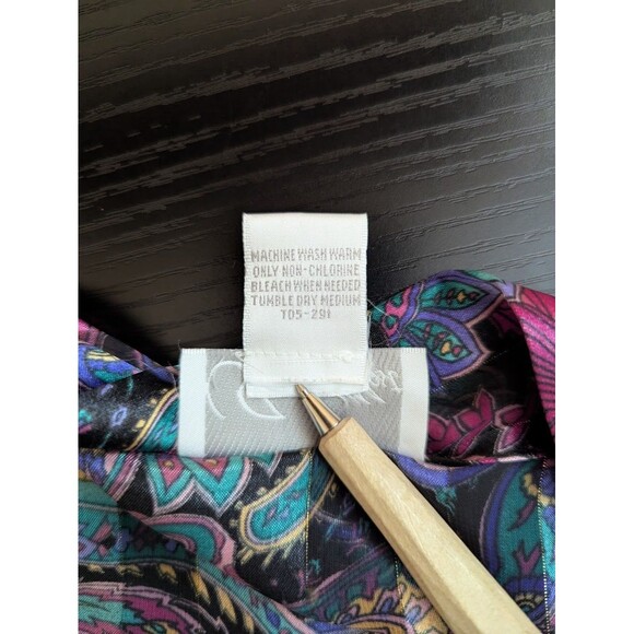 Vintage Inner‎ Most Floral Lounge Wrap Satin Robe Women's Medium - Picture 8 of 8